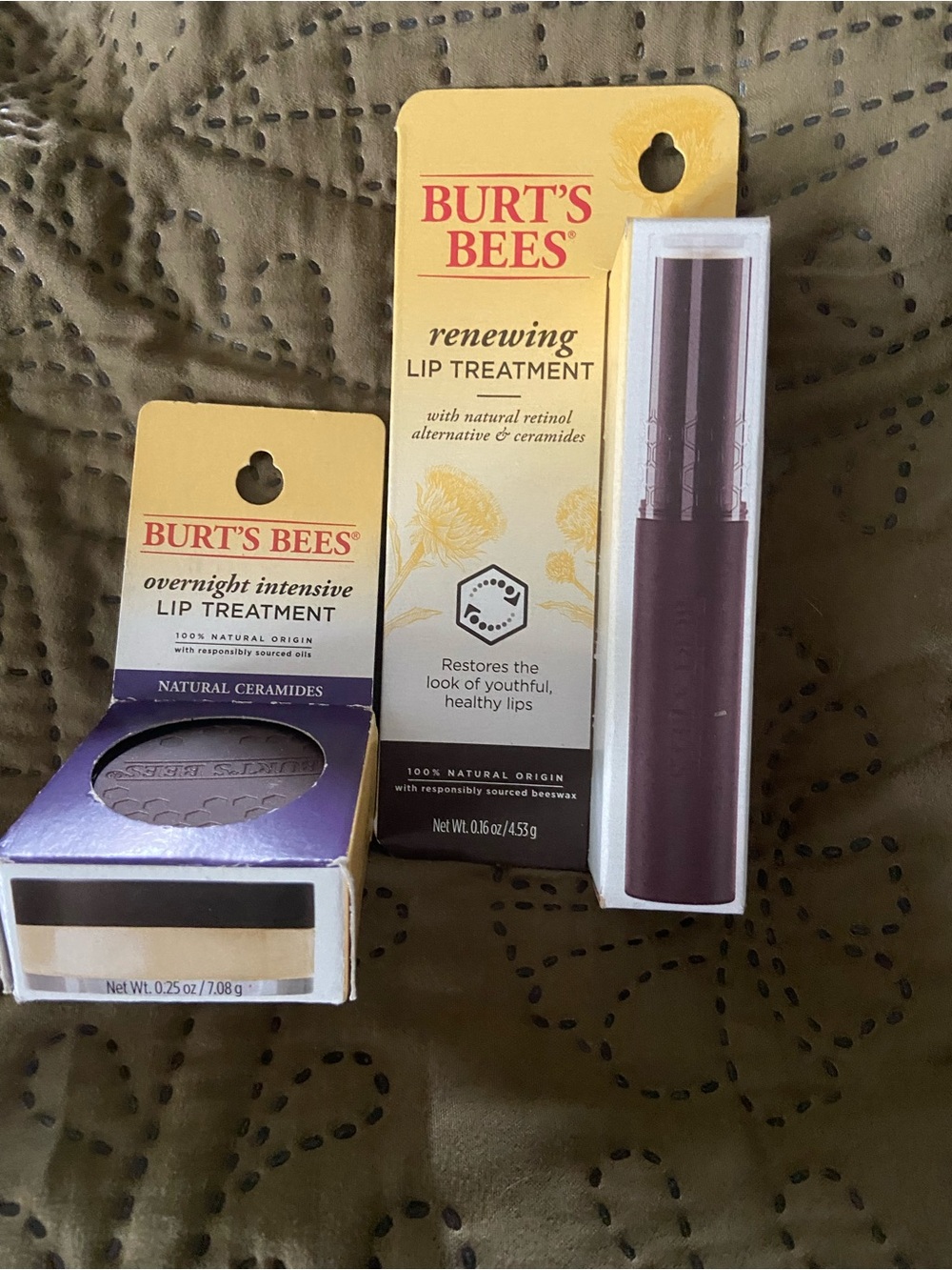 Burt's Bees Renewing Lip Treatment & Overnight Intensive Lip Treatment